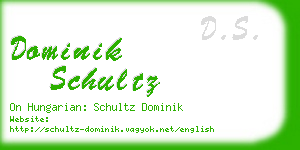 dominik schultz business card